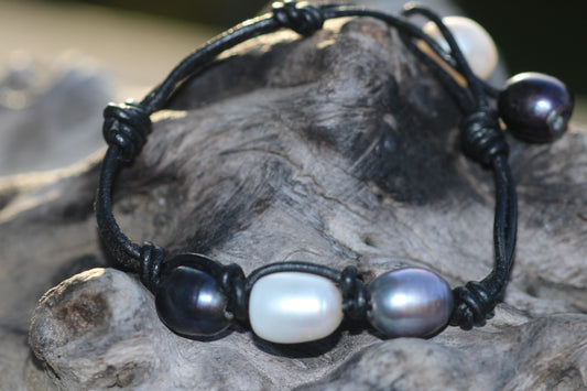 Cory Leather Bracelet (Grey) image 0