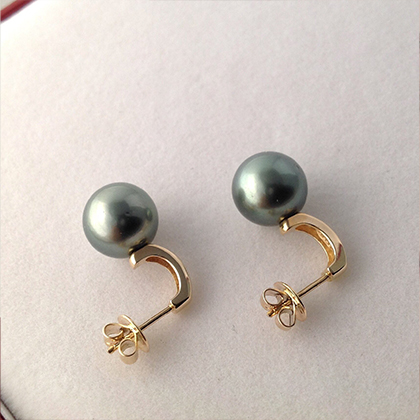 Eternal tahitian pearl dangle earrings